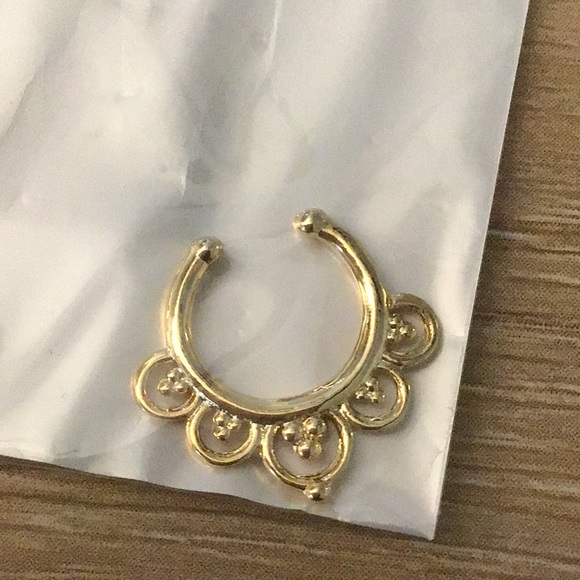 Septum Gold Tone Ring - Picture 2 of 2